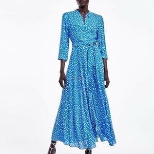 Zara NWT “Marilyn Dress” blue and white